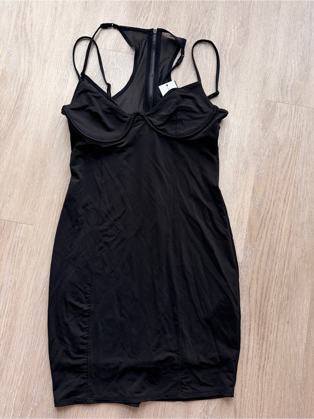 NWT Jeanne black body con dress